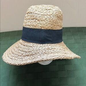 San Diego Hat Company Tan and Black Straw Hat